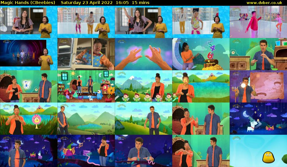Magic Hands (CBeebies) Saturday 23 April 2022 16:05 - 16:20