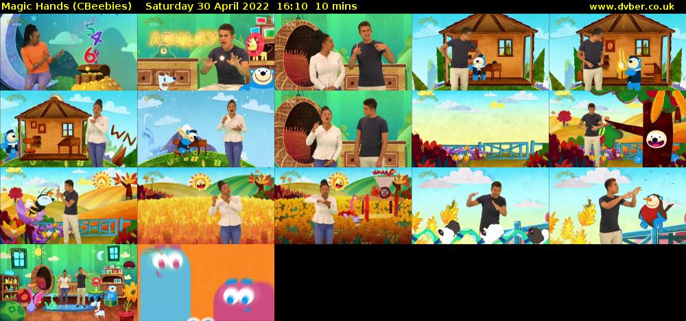 Magic Hands (CBeebies) Saturday 30 April 2022 16:10 - 16:20