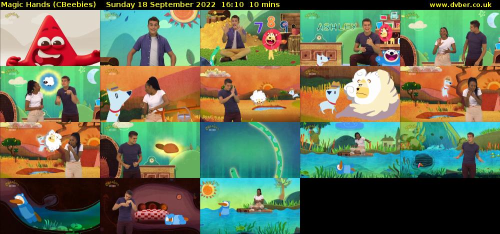 Magic Hands (CBeebies) Sunday 18 September 2022 16:10 - 16:20