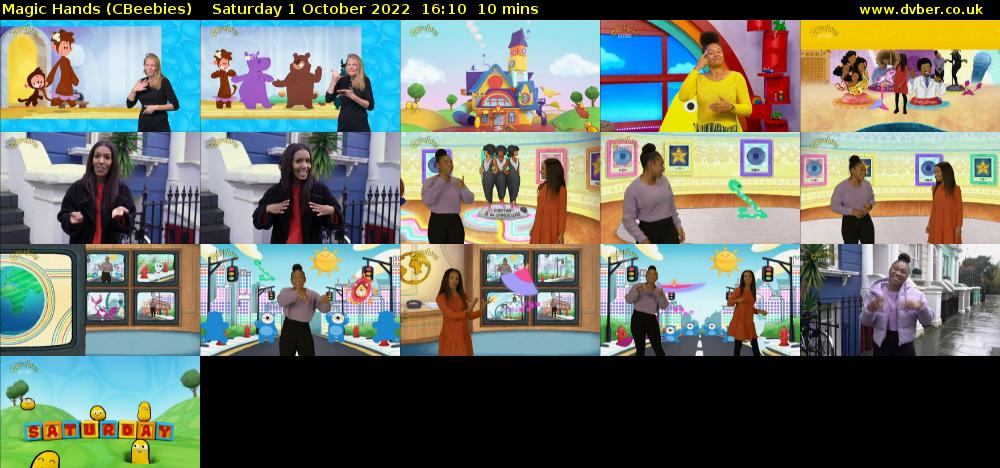 Magic Hands (CBeebies) Saturday 1 October 2022 16:10 - 16:20