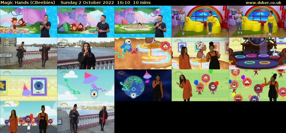 Magic Hands (CBeebies) Sunday 2 October 2022 16:10 - 16:20