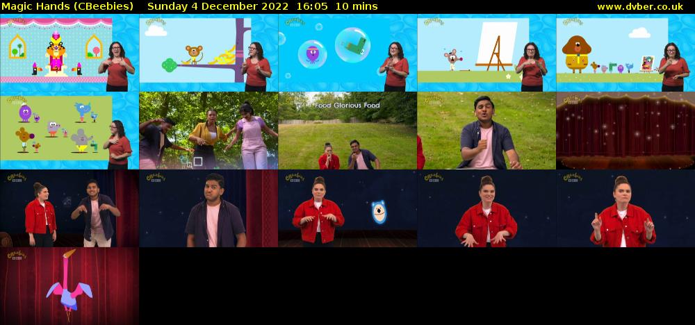 Magic Hands (CBeebies) Sunday 4 December 2022 16:05 - 16:15