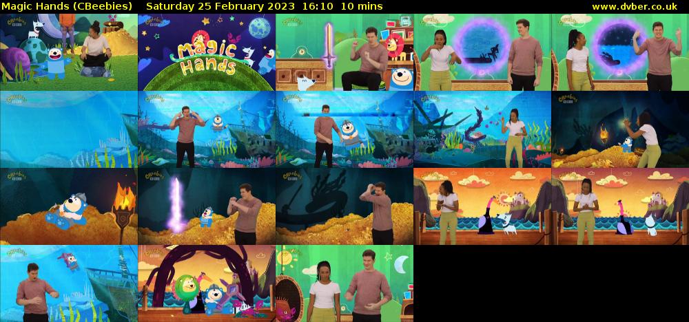 Magic Hands (CBeebies) Saturday 25 February 2023 16:10 - 16:20