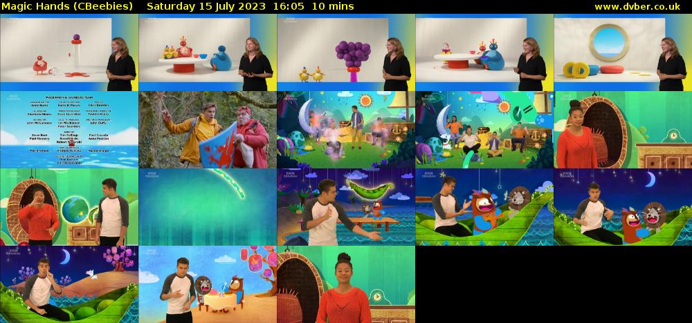 Magic Hands (CBeebies) Saturday 15 July 2023 16:05 - 16:15