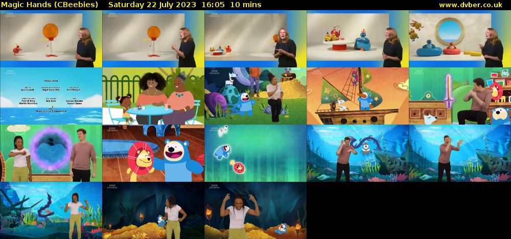 Magic Hands (CBeebies) Saturday 22 July 2023 16:05 - 16:15
