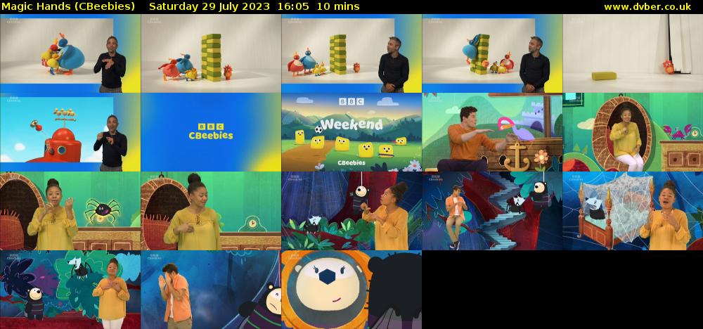 Magic Hands (CBeebies) Saturday 29 July 2023 16:05 - 16:15