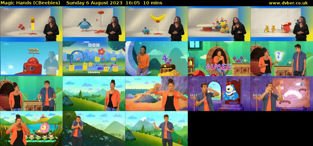 Magic Hands (CBeebies) Sunday 6 August 2023 16:05 - 16:15