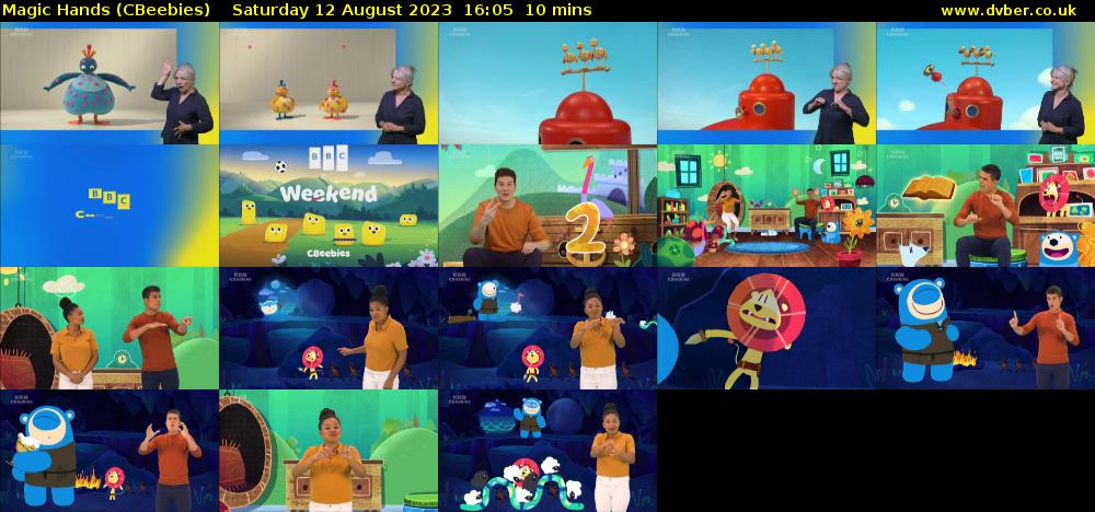 Magic Hands (CBeebies) Saturday 12 August 2023 16:05 - 16:15