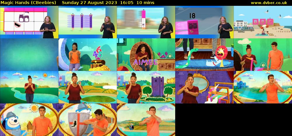 Magic Hands (CBeebies) Sunday 27 August 2023 16:05 - 16:15