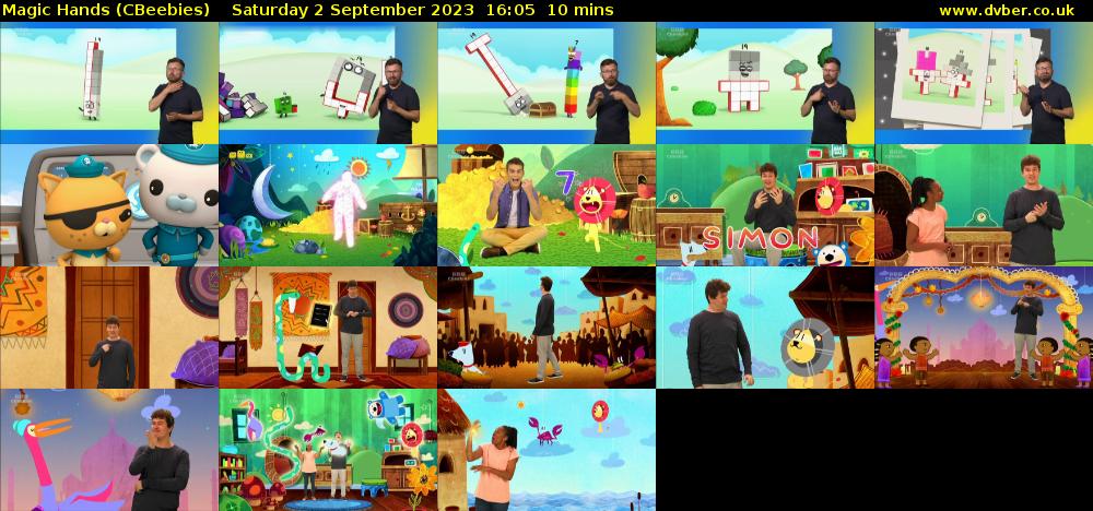 Magic Hands (CBeebies) Saturday 2 September 2023 16:05 - 16:15