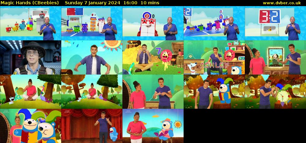 Magic Hands (CBeebies) Sunday 7 January 2024 16:00 - 16:10