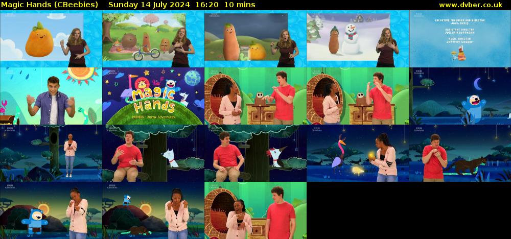 Magic Hands (CBeebies) Sunday 14 July 2024 16:20 - 16:30