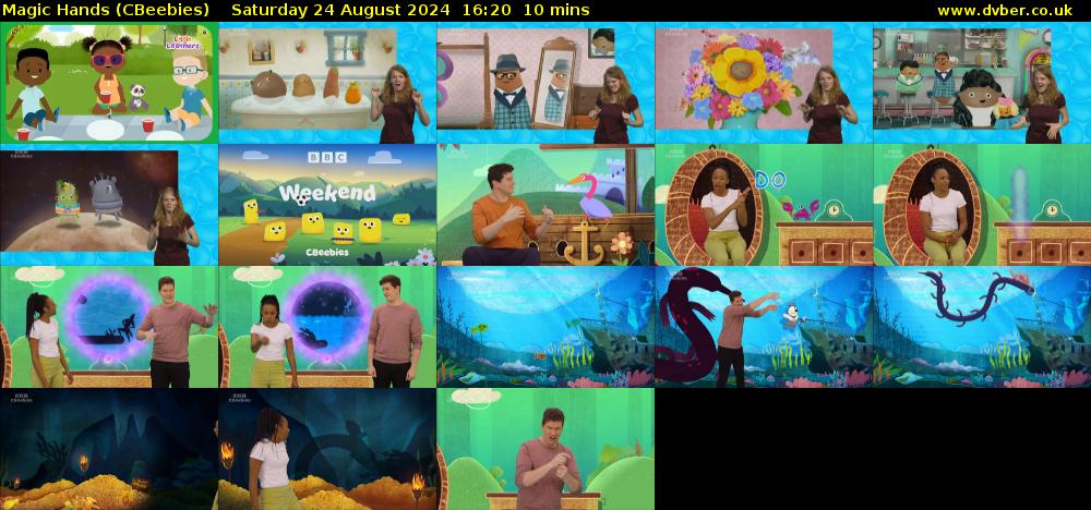 Magic Hands (CBeebies) Saturday 24 August 2024 16:20 - 16:30