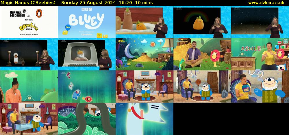 Magic Hands (CBeebies) Sunday 25 August 2024 16:20 - 16:30