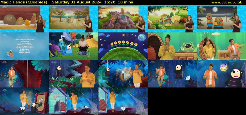 Magic Hands (CBeebies) Saturday 31 August 2024 16:20 - 16:30