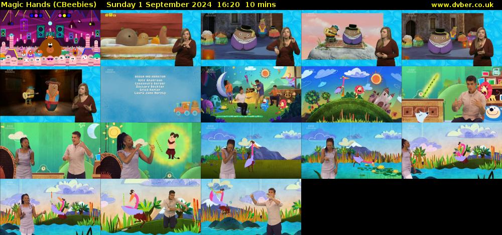 Magic Hands (CBeebies) Sunday 1 September 2024 16:20 - 16:30