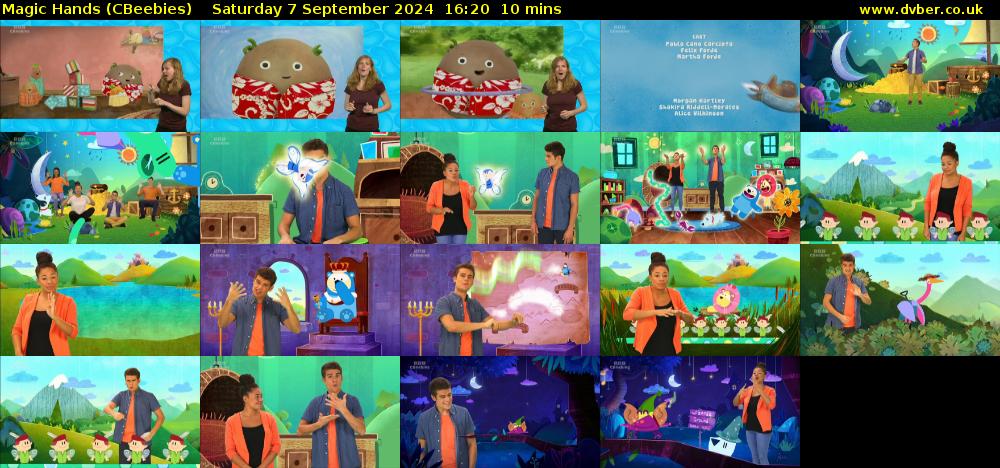 Magic Hands (CBeebies) Saturday 7 September 2024 16:20 - 16:30