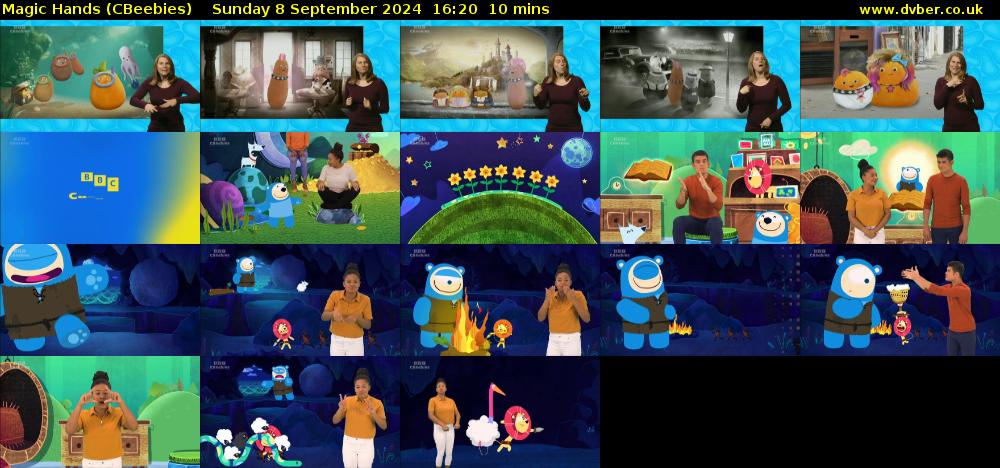 Magic Hands (CBeebies) Sunday 8 September 2024 16:20 - 16:30