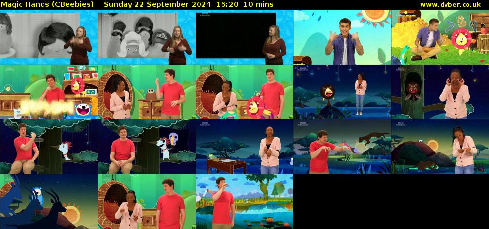 Magic Hands (CBeebies) Sunday 22 September 2024 16:20 - 16:30