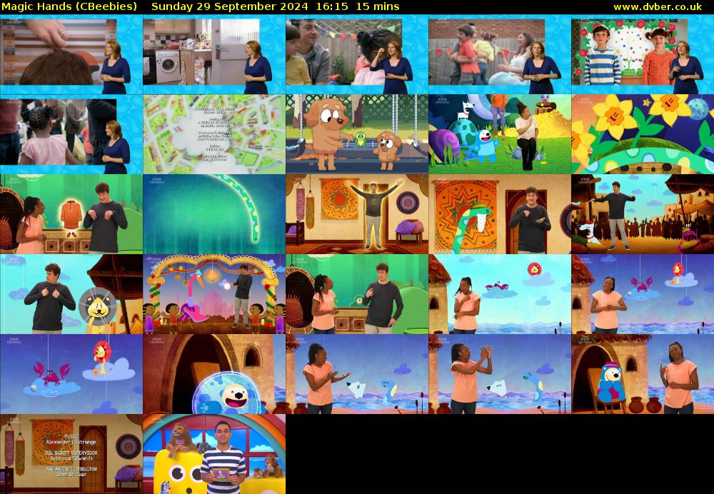 Magic Hands (CBeebies) Sunday 29 September 2024 16:15 - 16:30