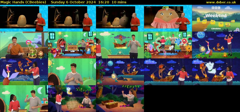Magic Hands (CBeebies) Sunday 6 October 2024 16:20 - 16:30