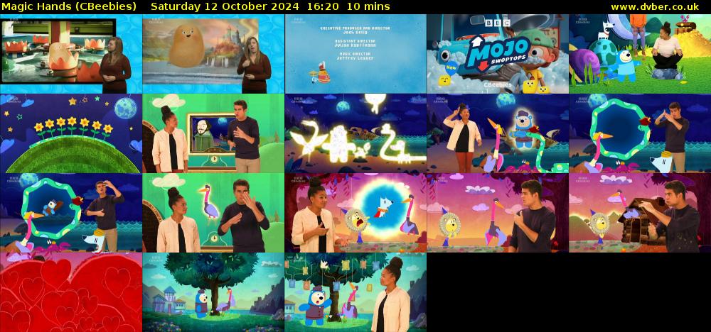 Magic Hands (CBeebies) Saturday 12 October 2024 16:20 - 16:30