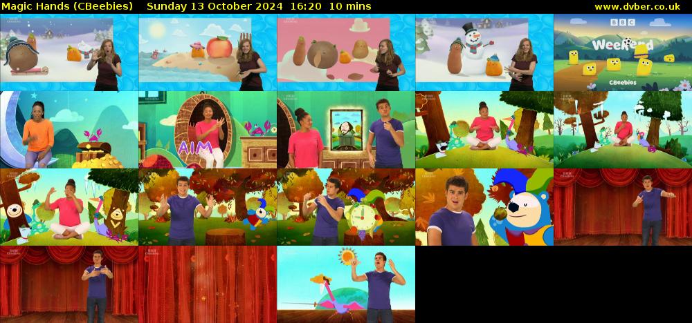 Magic Hands (CBeebies) Sunday 13 October 2024 16:20 - 16:30