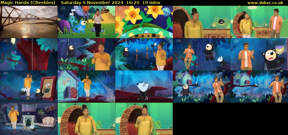 Magic Hands (CBeebies) Saturday 9 November 2024 16:20 - 16:30