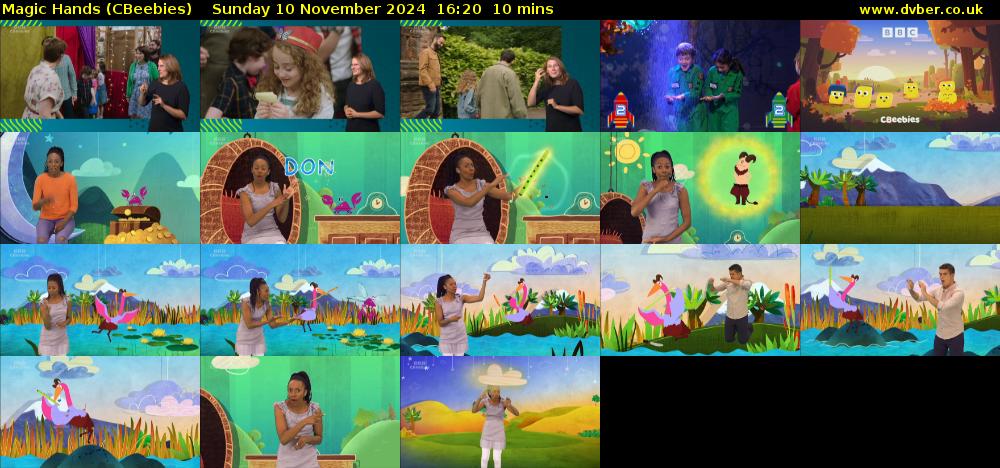 Magic Hands (CBeebies) Sunday 10 November 2024 16:20 - 16:30