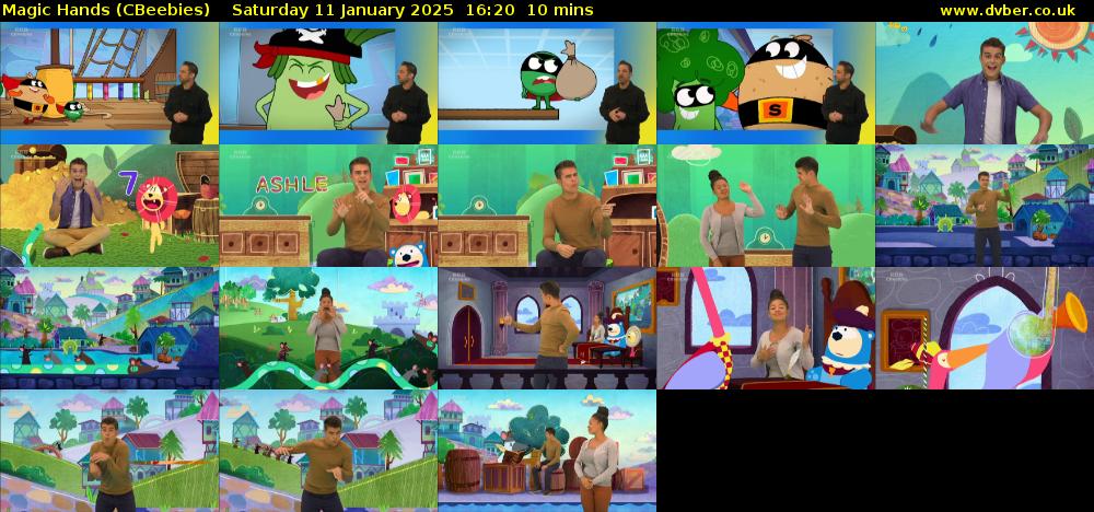 Magic Hands (CBeebies) Saturday 11 January 2025 16:20 - 16:30