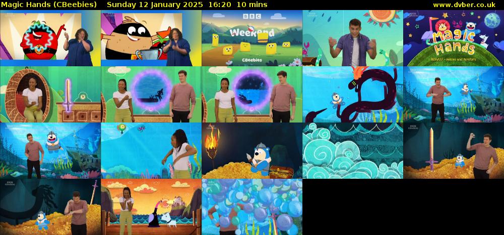 Magic Hands (CBeebies) Sunday 12 January 2025 16:20 - 16:30