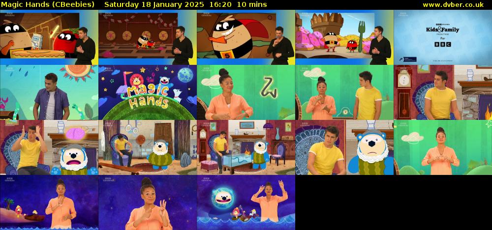 Magic Hands (CBeebies) Saturday 18 January 2025 16:20 - 16:30