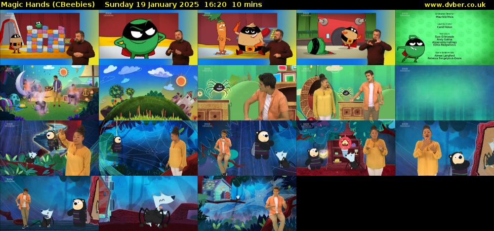 Magic Hands (CBeebies) Sunday 19 January 2025 16:20 - 16:30