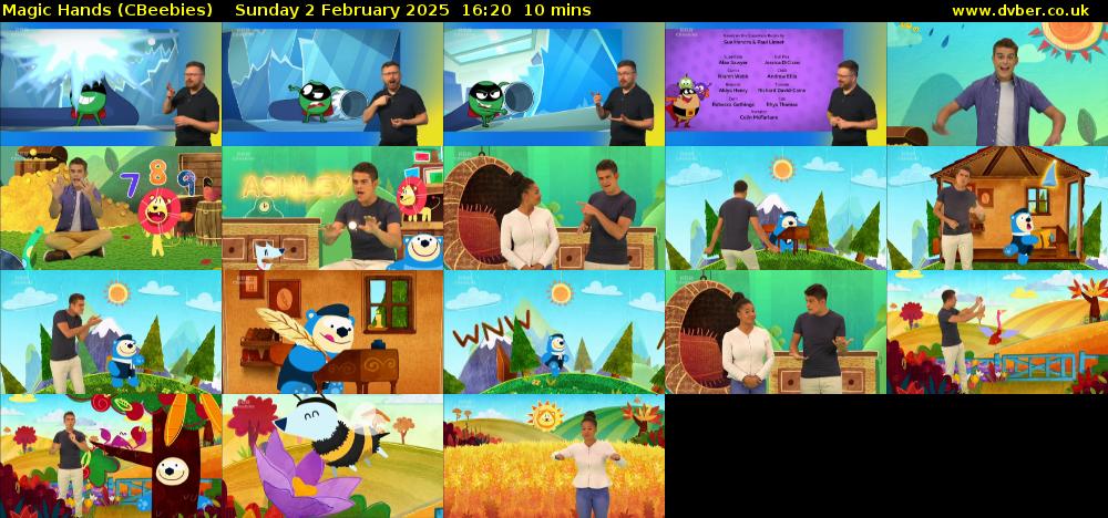 Magic Hands (CBeebies) Sunday 2 February 2025 16:20 - 16:30