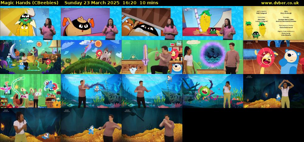 Magic Hands (CBeebies) Sunday 23 March 2025 16:20 - 16:30