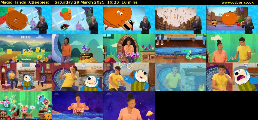 Magic Hands (CBeebies) Saturday 29 March 2025 16:20 - 16:30