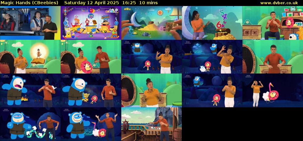 Magic Hands (CBeebies) Saturday 12 April 2025 16:25 - 16:35