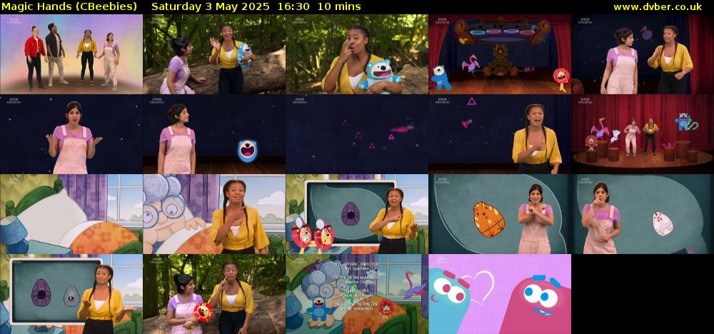 Magic Hands (CBeebies) Saturday 3 May 2025 16:30 - 16:40