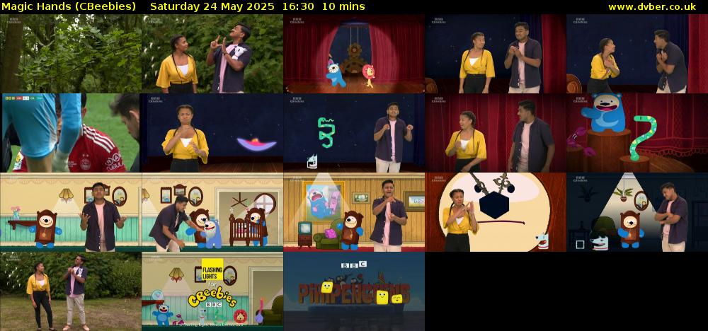 Magic Hands (CBeebies) Saturday 24 May 2025 16:30 - 16:40