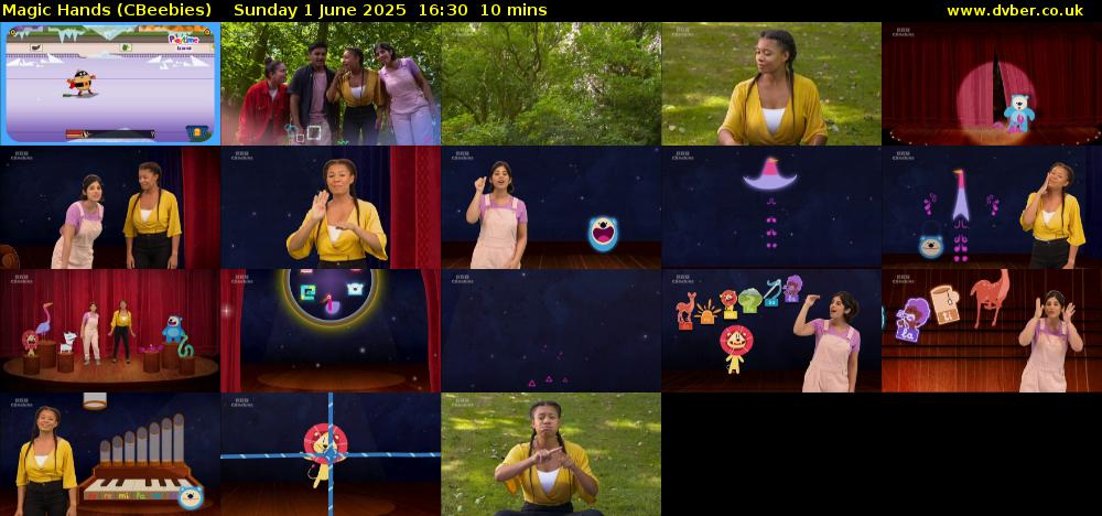 Magic Hands (CBeebies) Sunday 1 June 2025 16:30 - 16:40