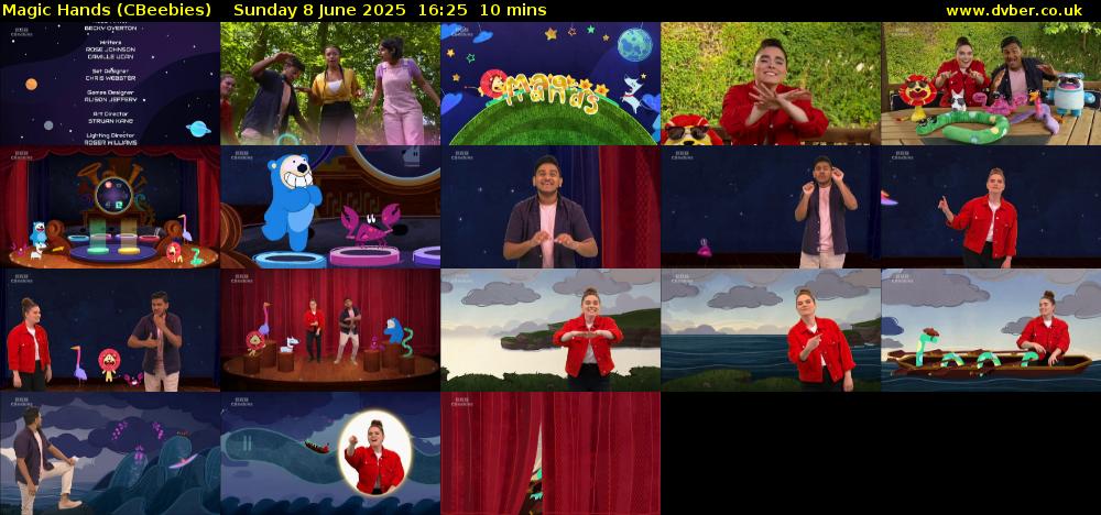 Magic Hands (CBeebies) Sunday 8 June 2025 16:25 - 16:35