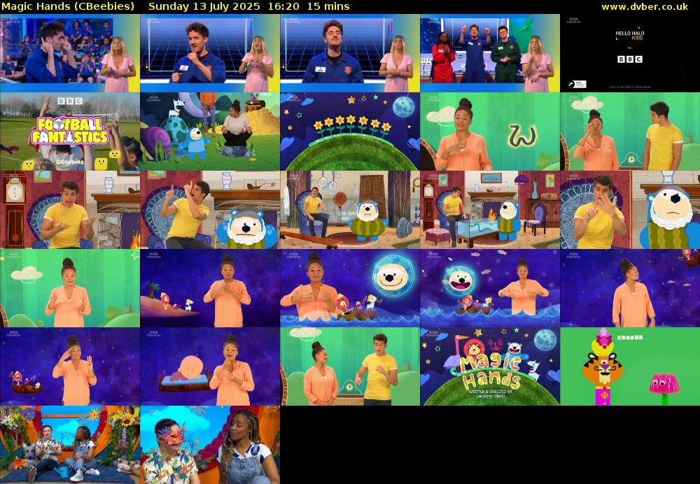 Magic Hands (CBeebies) Sunday 13 July 2025 16:20 - 16:35