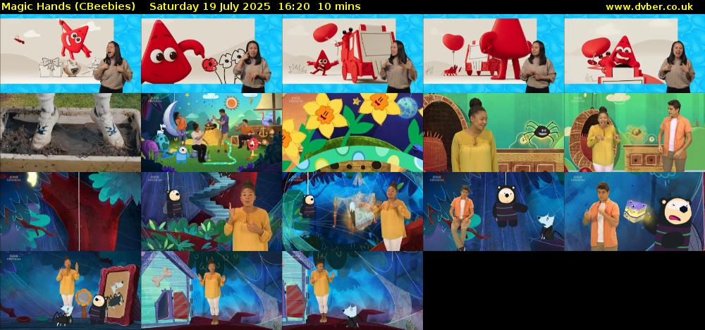 Magic Hands (CBeebies) Saturday 19 July 2025 16:20 - 16:30