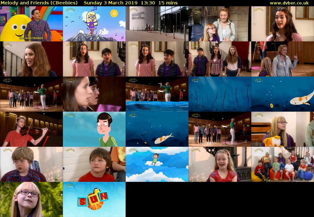 Melody and Friends (CBeebies) Sunday 3 March 2019 13:30 - 13:45