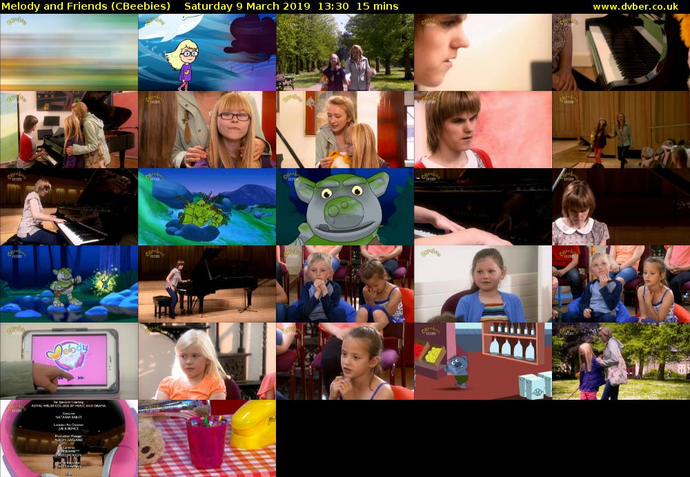 Melody and Friends (CBeebies) Saturday 9 March 2019 13:30 - 13:45