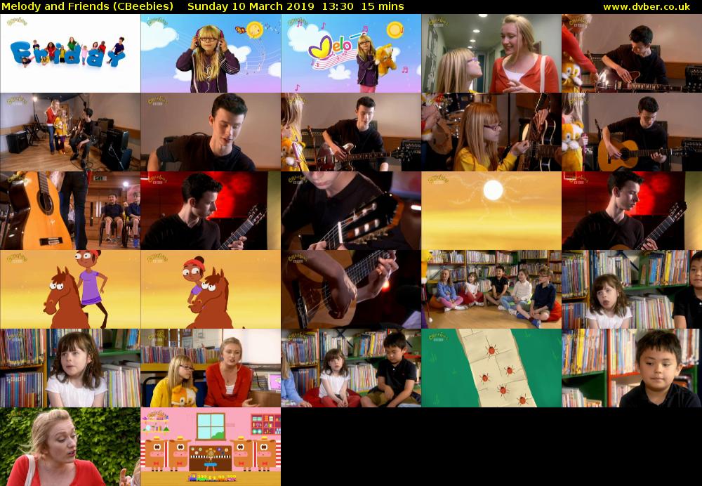 Melody and Friends (CBeebies) Sunday 10 March 2019 13:30 - 13:45