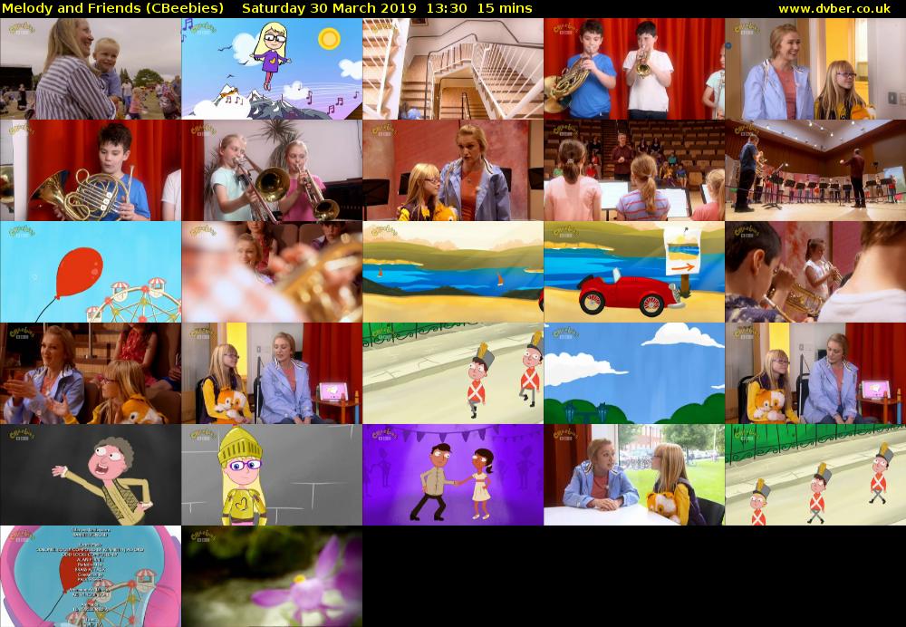 Melody and Friends (CBeebies) Saturday 30 March 2019 13:30 - 13:45