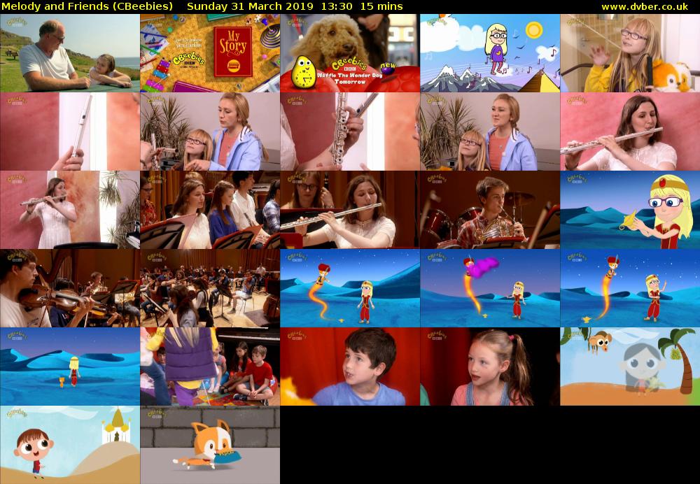 Melody and Friends (CBeebies) Sunday 31 March 2019 13:30 - 13:45