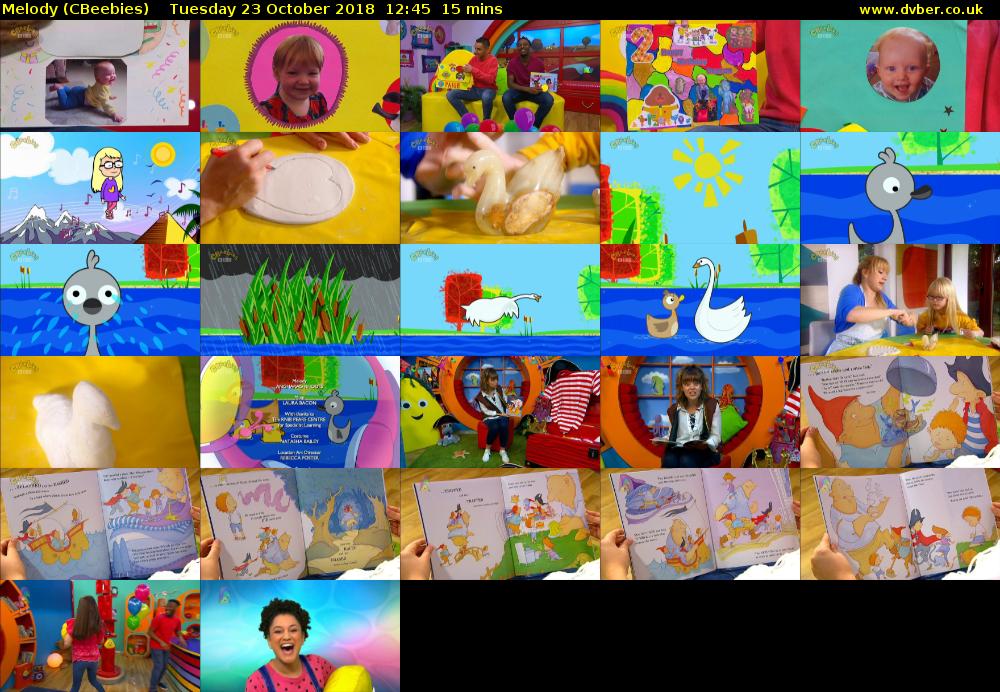 Melody (CBeebies) Tuesday 23 October 2018 12:45 - 13:00