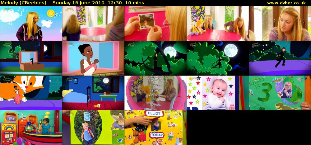 Melody (CBeebies) Sunday 16 June 2019 12:30 - 12:40